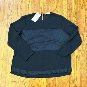 Zara sheer (see through) black long sleeve top. NWT. Size XL